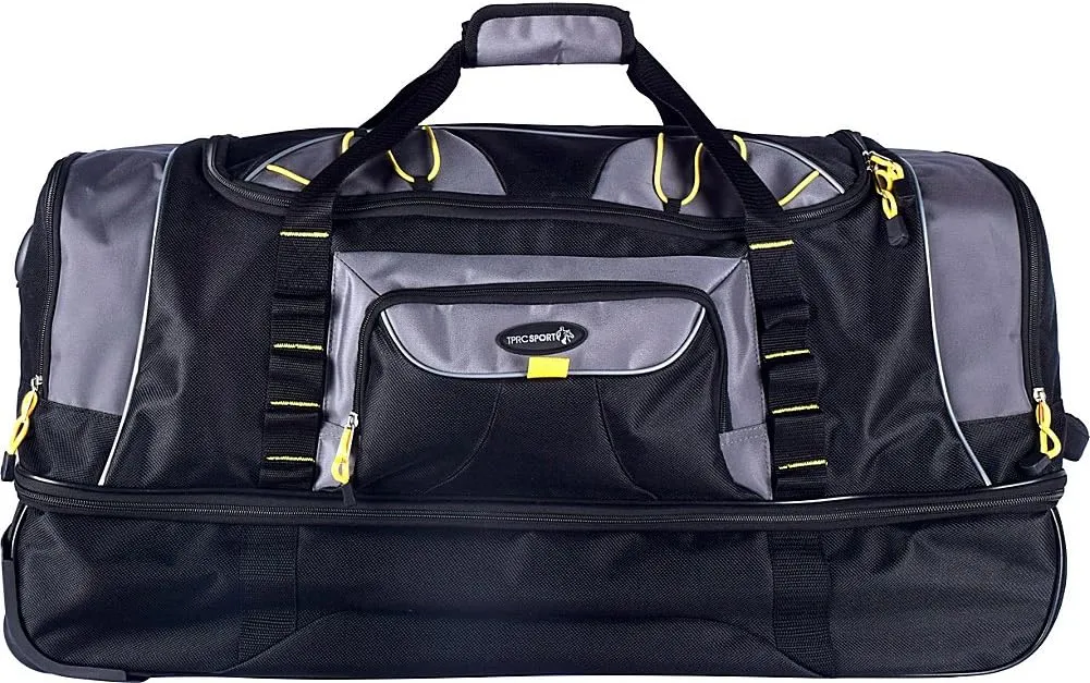 TPRC Sierra Madre II Upright Rolling Duffel Bag, Black/Gray, 30-Inch