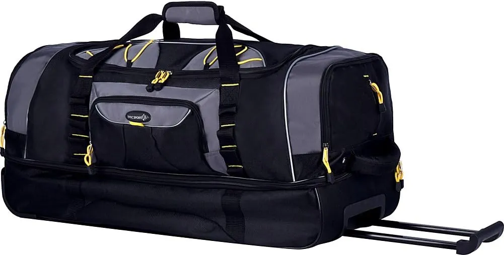 TPRC Sierra Madre II Upright Rolling Duffel Bag, Black/Gray, 30-Inch