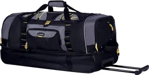 TPRC Sierra Madre II Upright Rolling Duffel Bag, Black/Gray, 30-Inch