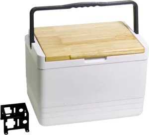 Trademark Innovations 12 Qt. Cooler with Handle, Cutting Board Top, Hard Small Cooler, Side Metal Bracket Holder