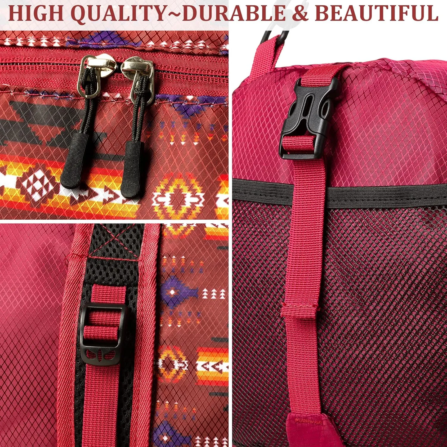 Travel Duffel Bag for Women Men, Lightweight Packable Duffle Bag for Gym, with Pocket and Adjustable Strap for Camping Travel Gear