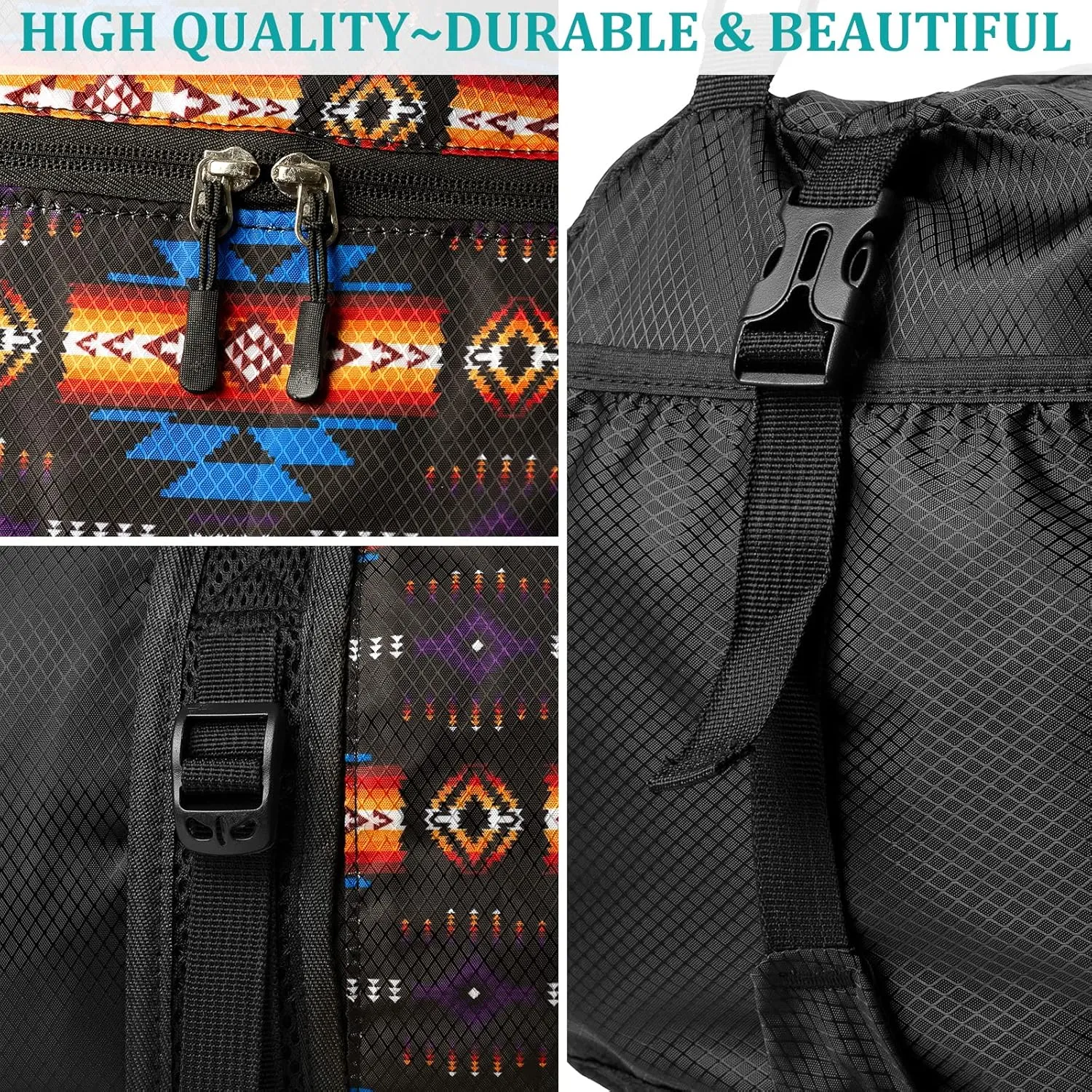 Travel Duffel Bag for Women Men, Lightweight Packable Duffle Bag for Gym, with Pocket and Adjustable Strap for Camping Travel Gear