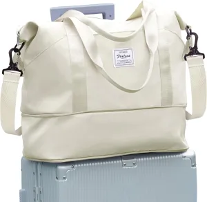 Travel Duffel Bag, Sports Tote Gym Bag, Shoulder Weekender Overnight Bag for Women