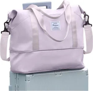 Travel Duffel Bag, Sports Tote Gym Bag, Shoulder Weekender Overnight Bag for Women