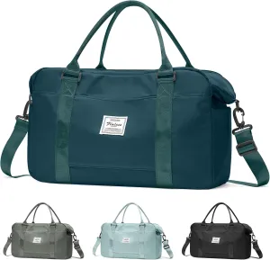 Travel Duffle Bag Women Sport Gym Bag Men Weekender Overnight Carry On Tote Bags with Laptop Compartment Luggage Bags with Trolley Sleeve Personal Item Travel Bags Hospital Holdalls Peacock Blue