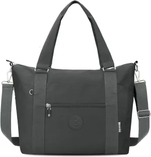 Travel Gym Duffel Bag for Women, Waterproof Nylon Weekender Overnight Bag Personal Item Carry on Bags for Airplanes Hospital Sports Fitness Dance Mommy Tote