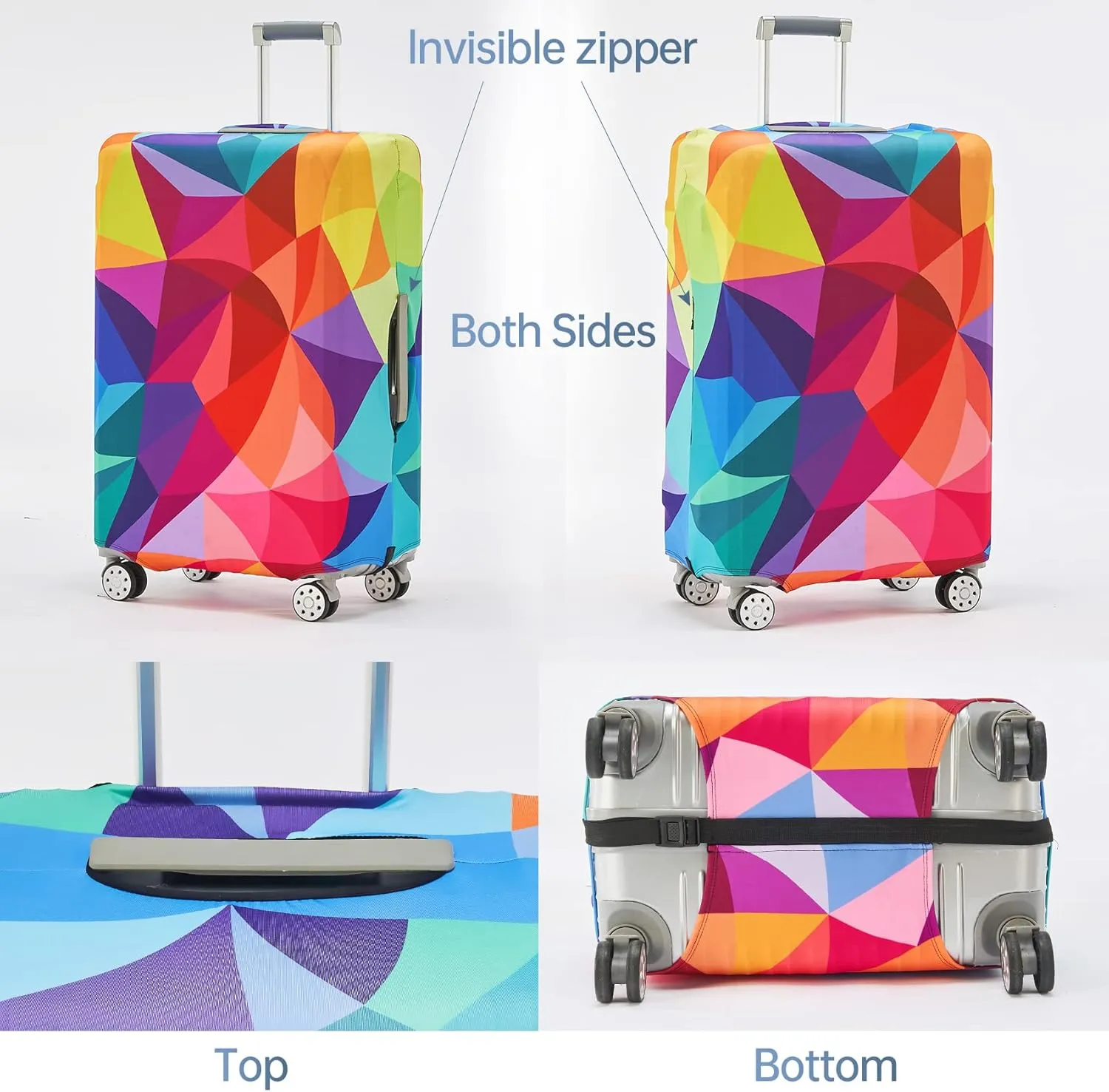 TRAVEL KIN Luggage Covers For Suitcase Tsa Approved,Suitcase Cover Protector Fit 18-32 Inch Luggage