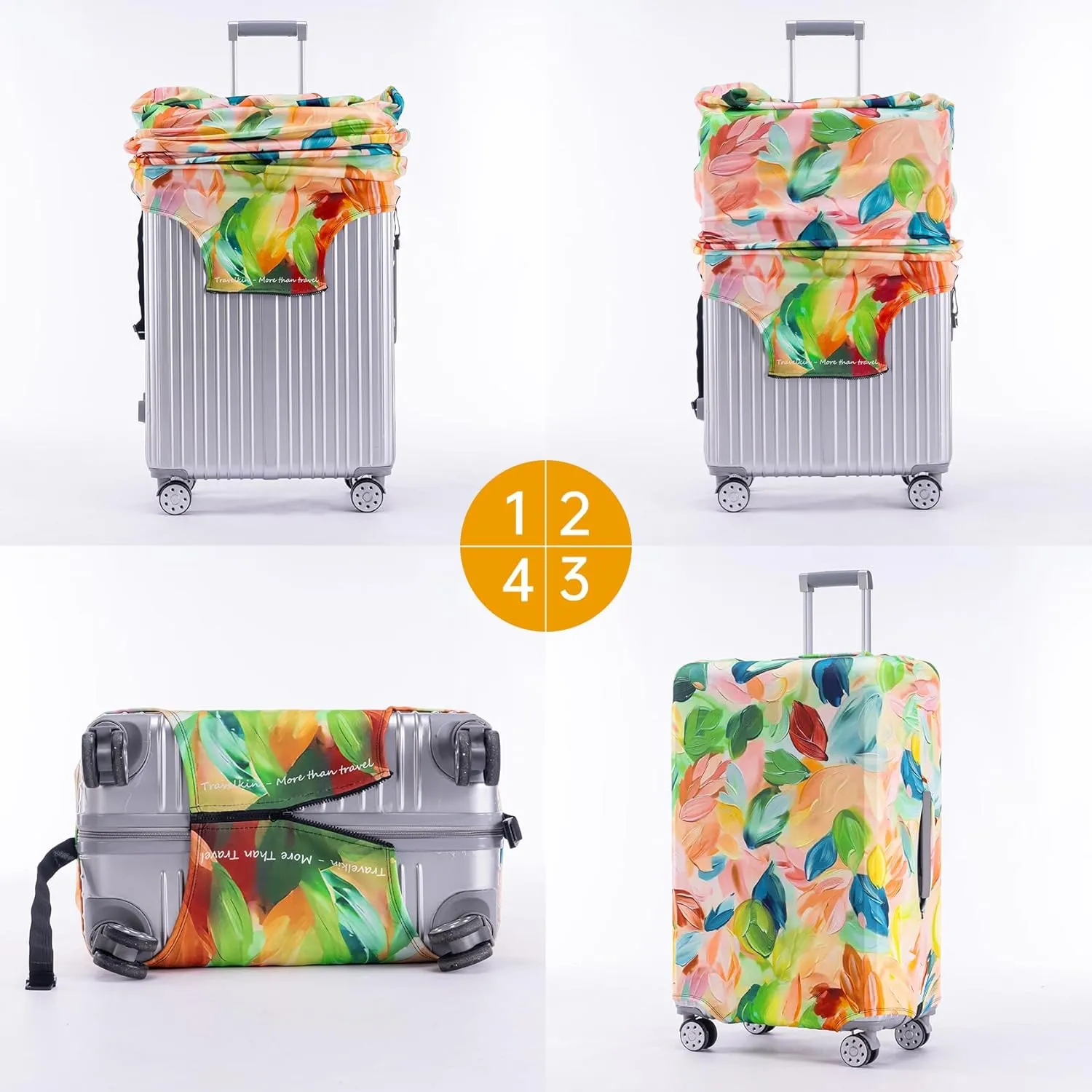 TRAVEL KIN Luggage Covers For Suitcase Tsa Approved,Suitcase Cover Protector Fit 29-32 Inch Luggage