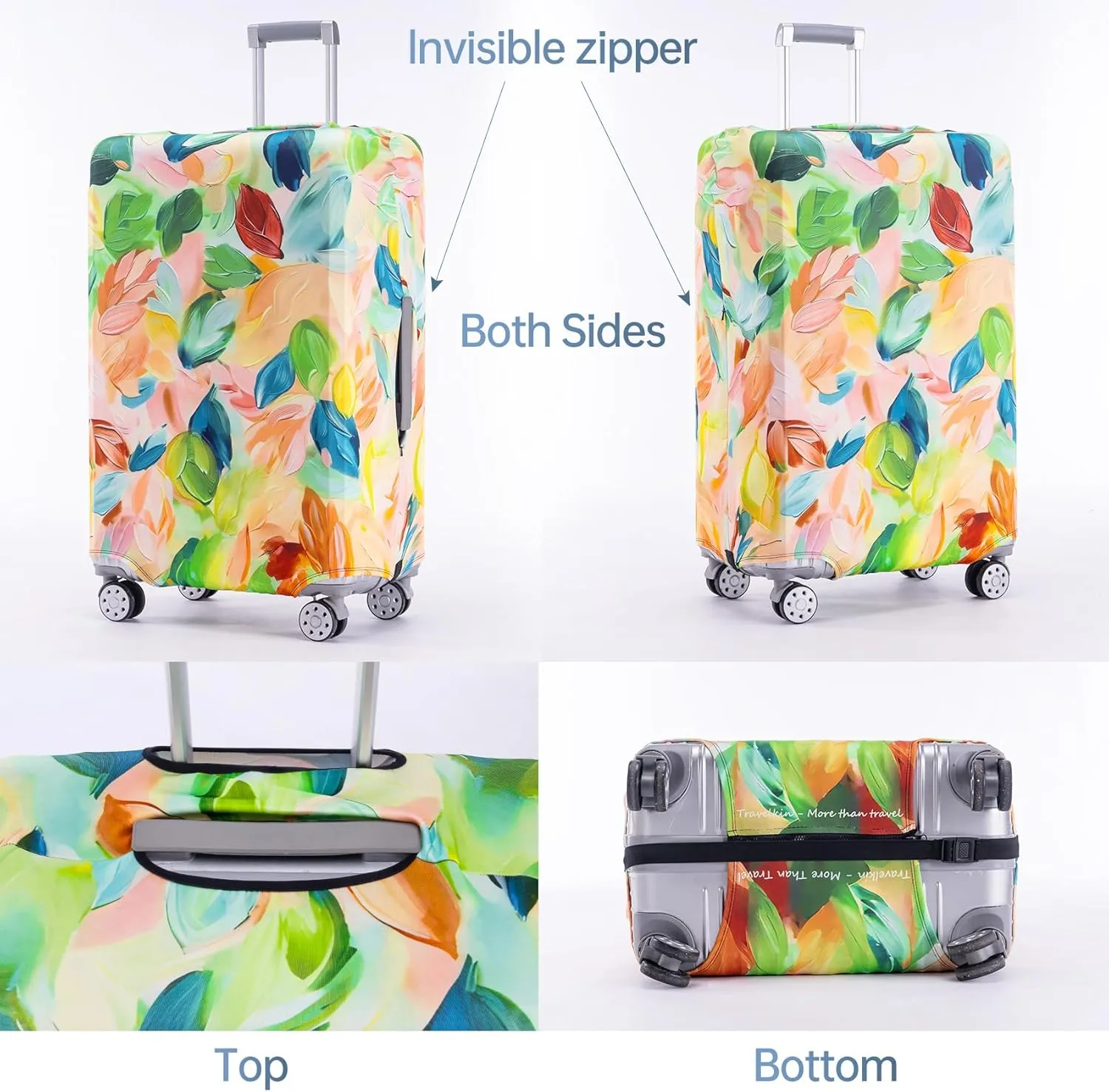 TRAVEL KIN Luggage Covers For Suitcase Tsa Approved,Suitcase Cover Protector Fit 29-32 Inch Luggage