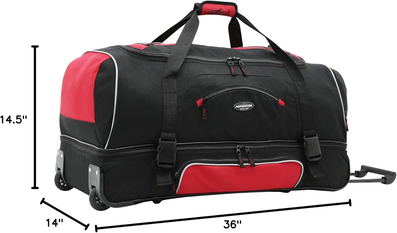Travelers Club Adventure Rolling Travel Duffel Bag