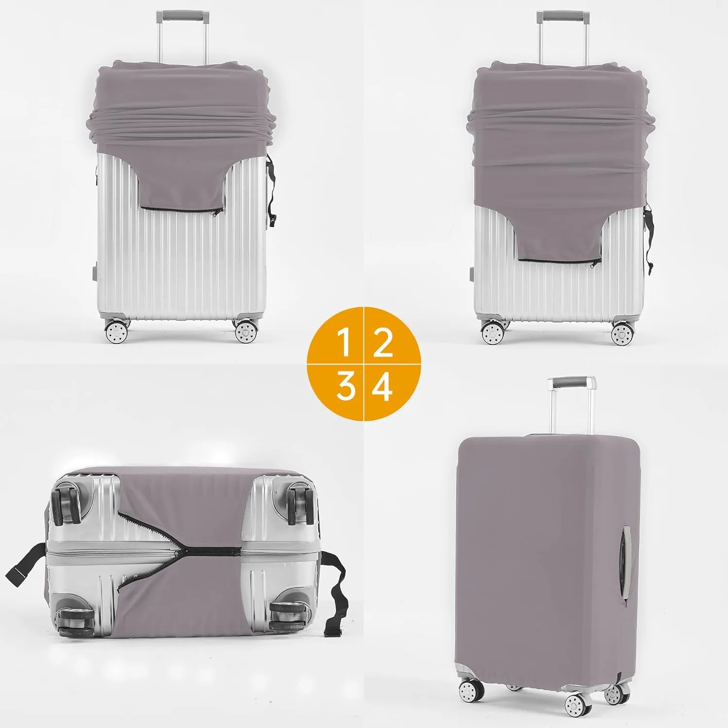 TRAVELKIN Luggage Cover Washable Suitcase Cover Suitcase Protector Anti-scratch Fits 18-32 Inch Luggage