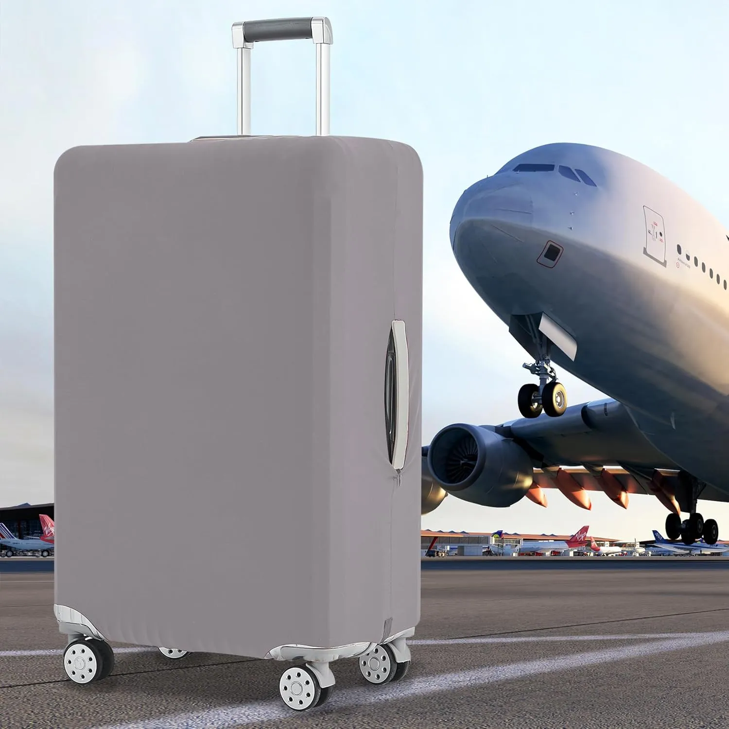 TRAVELKIN Luggage Cover Washable Suitcase Cover Suitcase Protector Anti-scratch Fits 18-32 Inch Luggage