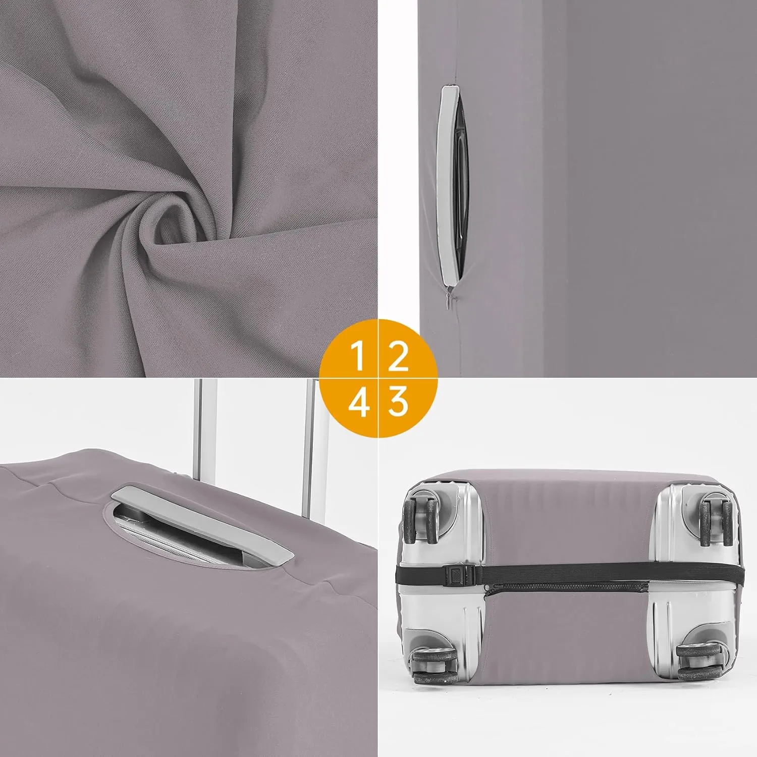 TRAVELKIN Luggage Cover Washable Suitcase Cover Suitcase Protector Anti-scratch Fits 18-32 Inch Luggage