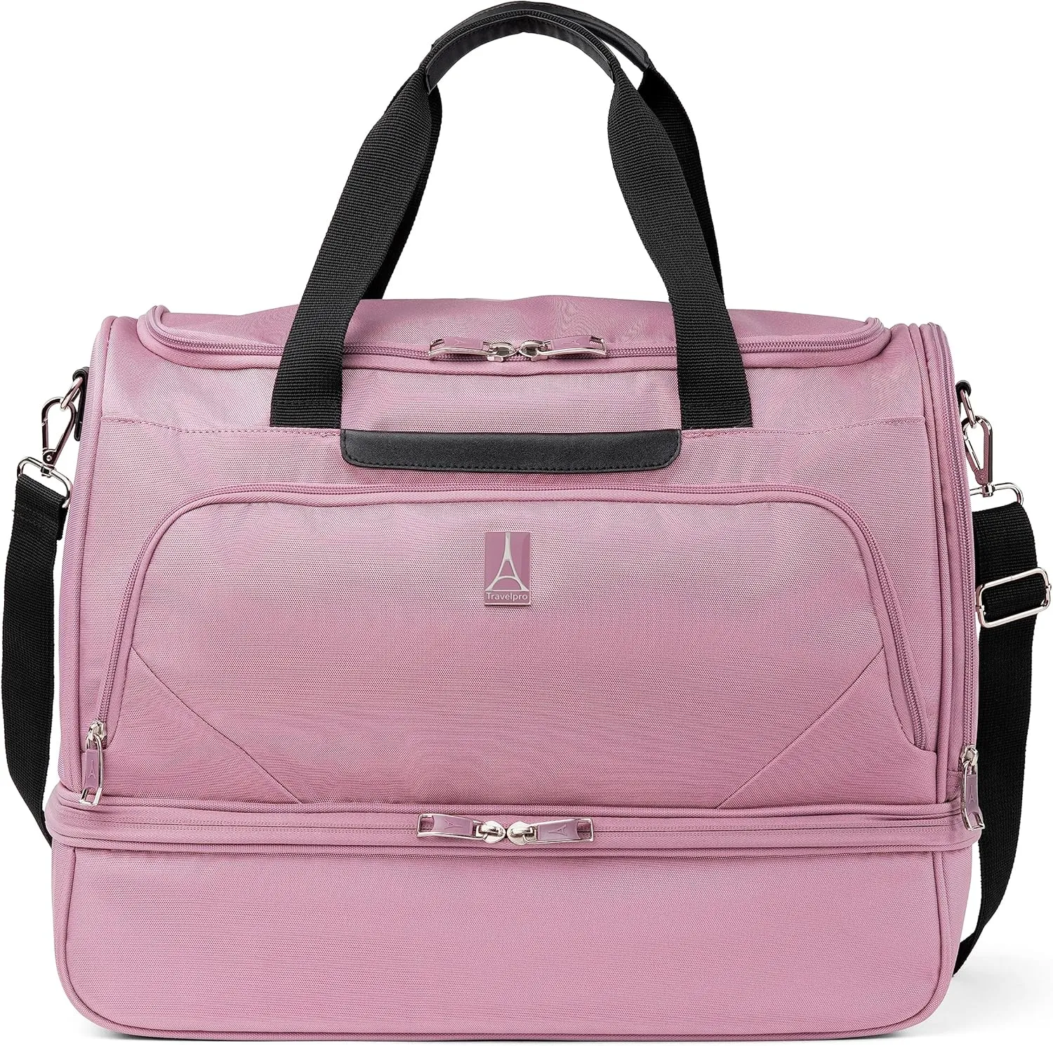 Travelpro Maxlite 5 Softside Carry-on Weekender with Drop-Bottom Compartment, Lightweight Overnight Travel Duffel Bag, Men and Women, Orchid Pink Purple, 19-Inch