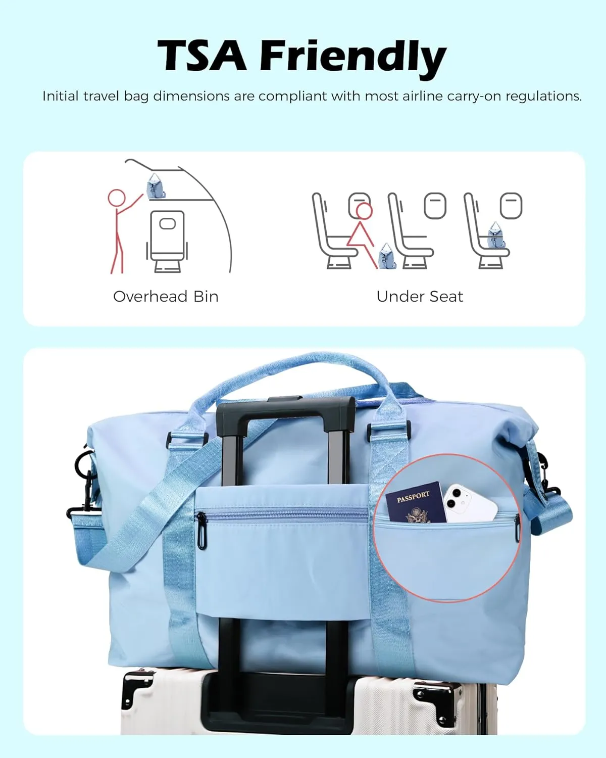 Trendy Stuff for Teen Girls, Initial Travel Duffel Bag, Gym Bag, Duffel Bag,Personalized Weekender Bag，Friend Wedding Girlfriend Birthday Gifts for Women Gifts for Teen Girls (Letter Y)