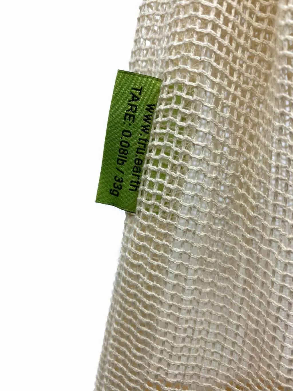 Tru Earth Reusable Cotton Mesh Produce Bags by Tru Earth, Set of 6 (3-medium, 3-large)