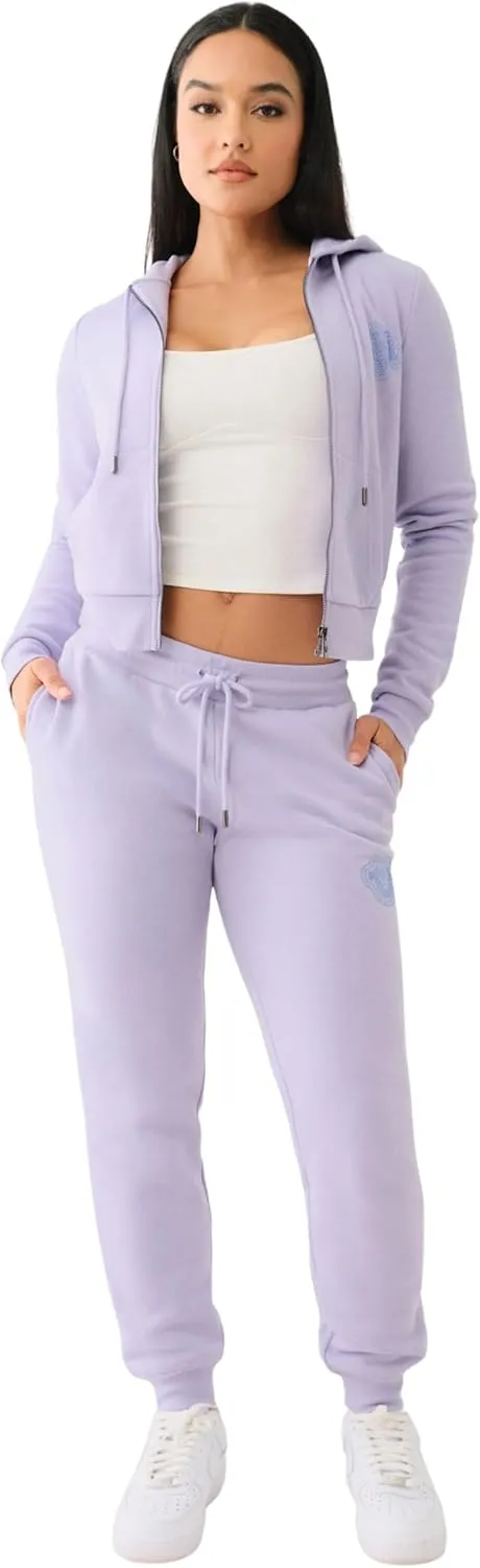 True Religion Women's Crystal Classic Zip Hoodie​
