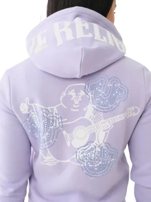 True Religion Women's Crystal Classic Zip Hoodie​
