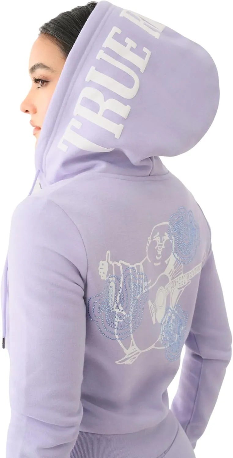 True Religion Women's Crystal Classic Zip Hoodie​