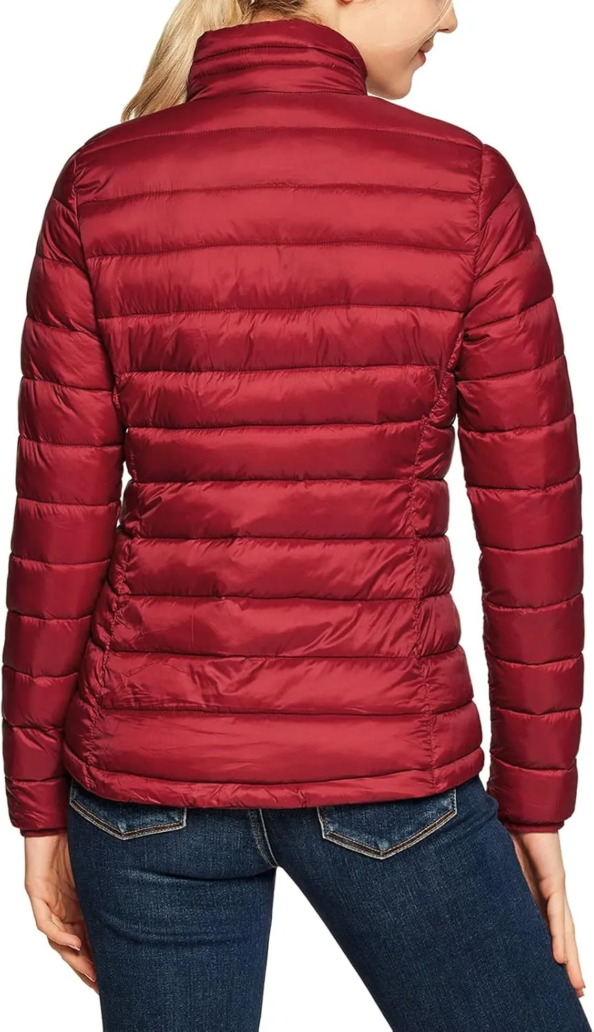 TSLA Women's Lightweight Packable Accent Puffer Jacket, Water-Resistant Winter Coat