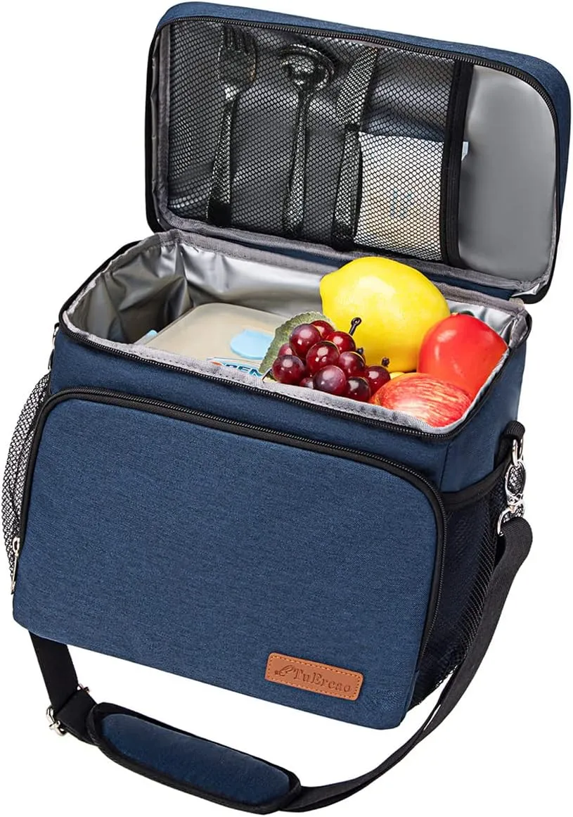 TuErcao Cooler Bag 24 Cans Leakproof Portable Collapsible Soft Cooler Small Ice Chest for Beach Camping Travel Cooler for Car, 15qt Lunch Box Cooler for Men Work Picnic