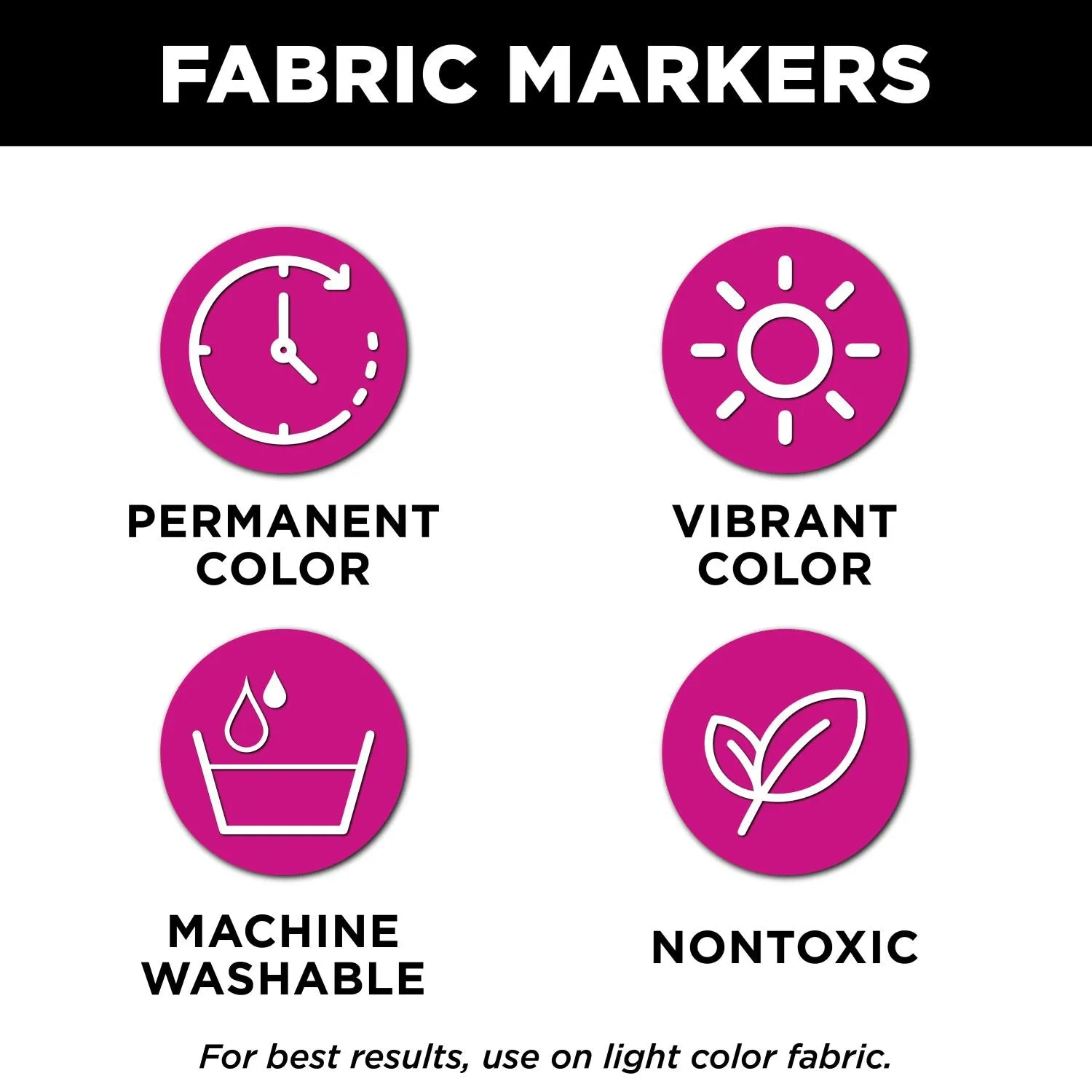Tulip Fine Tip & Brush Tip Fabric Markers Ultimate Neon 24 Pack