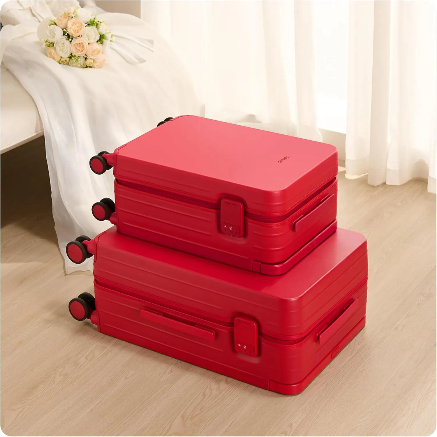 TUPLUS Suitcase Lightweight Luggage Hard Shell Suitcase with 4 Spinner Wheels Hold Check in Travel Case, Impression Series