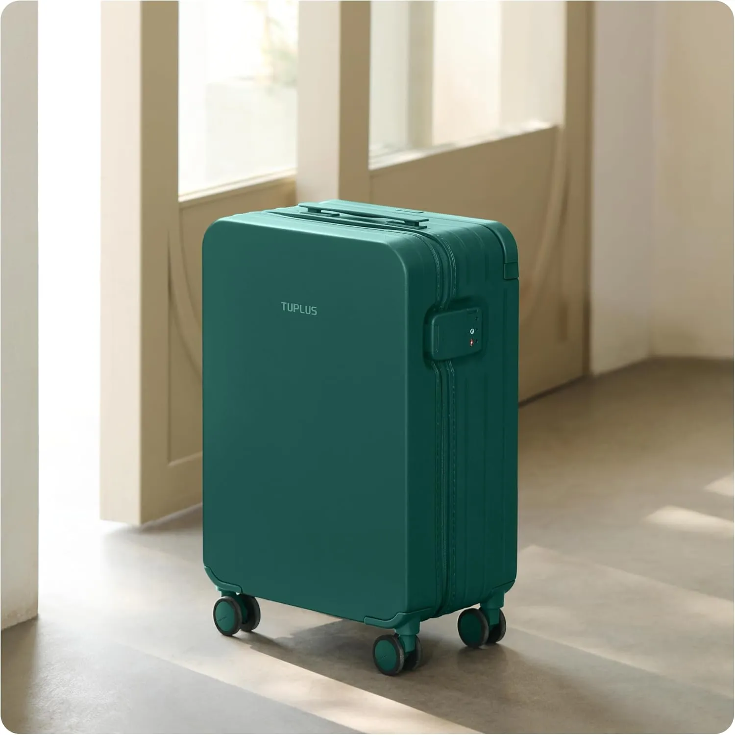 TUPLUS Suitcase Lightweight Luggage Hard Shell Suitcase with 4 Spinner Wheels Hold Check in Travel Case, Impression Series