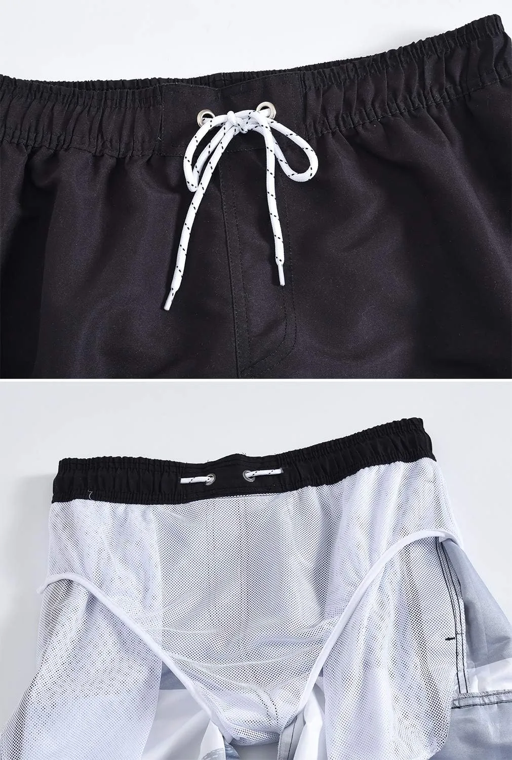 Tyhengta Men's Board Shorts Quick Dry Swim Trunks with Mesh Lining