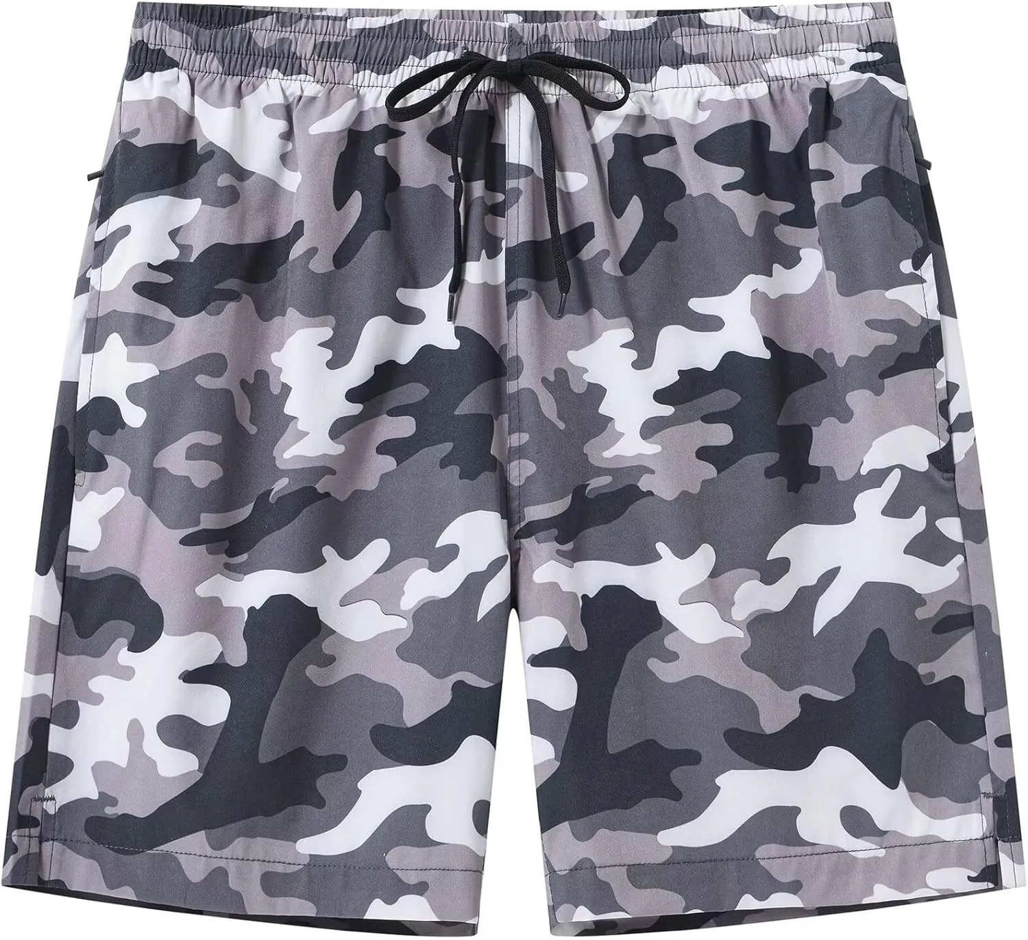 Tyhengta Men's Swim Trunks Quick Dry Beach Shorts with Zipper Pockets and Mesh Lining