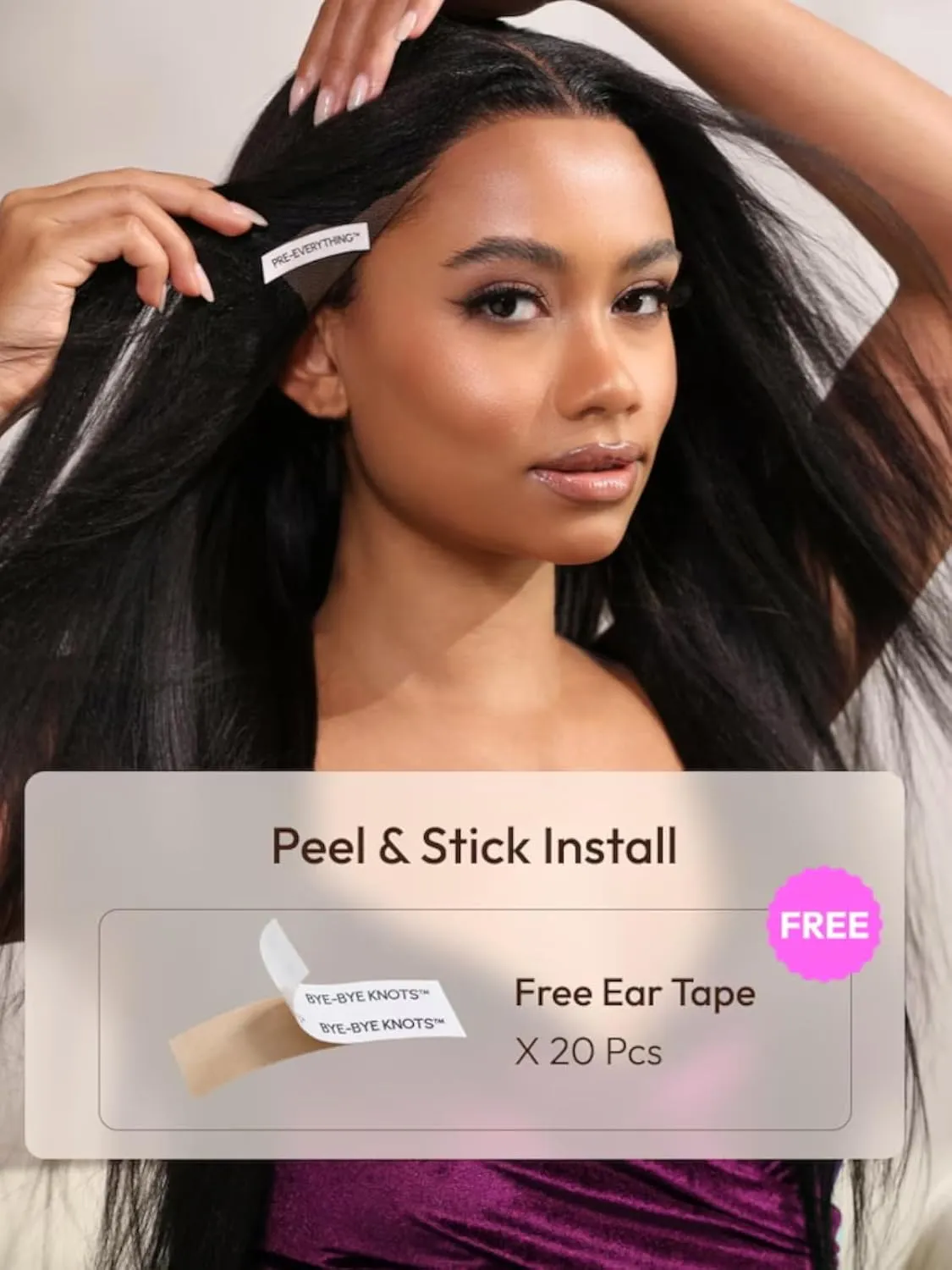 UNICE HD Real Scalp Wig 13x4 HD Lace Front Wigs Human Hair Black Layered Straight Glueless Frontal Wig Pre Plucked Pre Cut Bleached Knots Natural Hairline 180% Density 22 inch