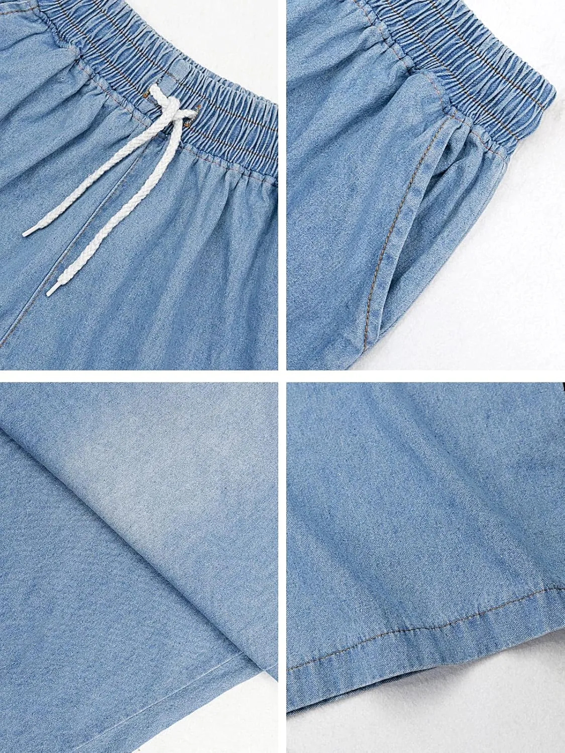 UQJE Women's Wide Leg Jeans Baggy Denim Pants High Waisted Mom Jeans with Pockets