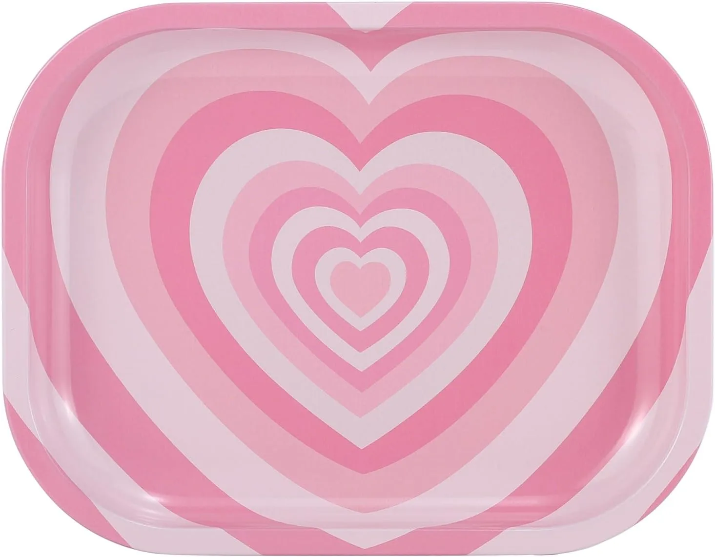 Valentine's Day Rolling Tray Set with One Accessories, Love Heart Metal Rolling Tray Combo Kit Ideal for Gifts, Easy to Carry