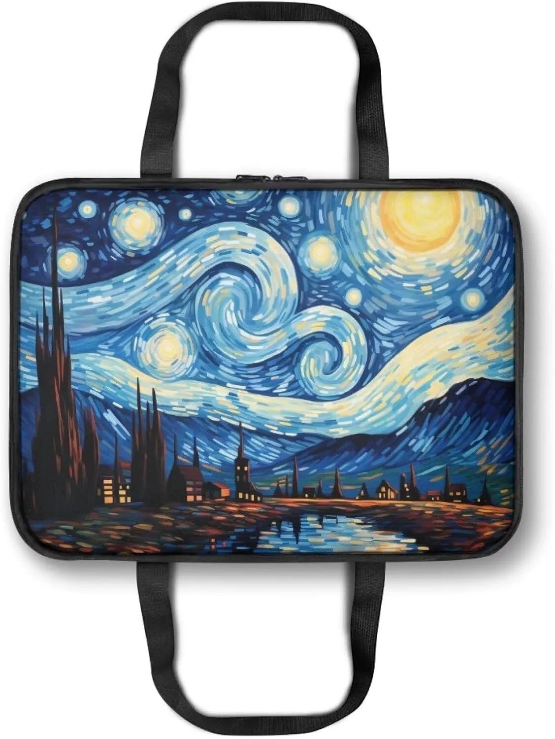 Van Gogh Starry Night Insulated Casserole Carrier Travel Bag - Portable Food Warmer for Hot or Cold Food - Beach Parties, Picnic