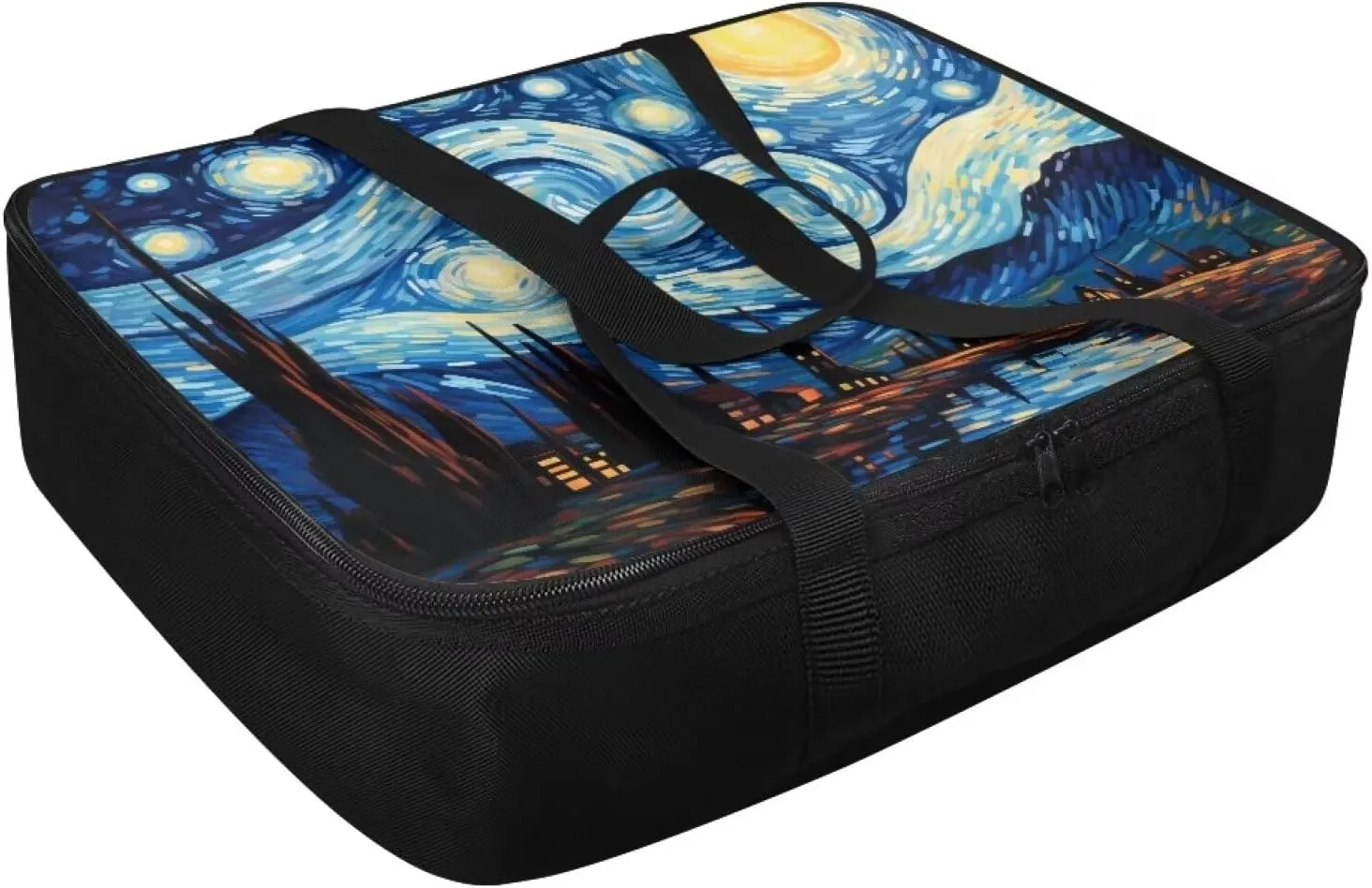Van Gogh Starry Night Insulated Casserole Carrier Travel Bag - Portable Food Warmer for Hot or Cold Food - Beach Parties, Picnic