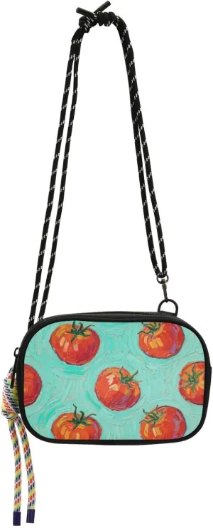 Vegetable Tomato Green Art Painting Womens Purses Crossbody for Women Comfort with Adjustable Strap Mini Shoulder Bag Date