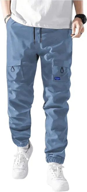 Verdusa Boy's Drawstring Waist Flap Pockets Casual Cargo Pants Joggers