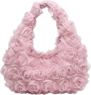 Verdusa Women's Floral Hobo Handbag Top Handle Clutch Purses