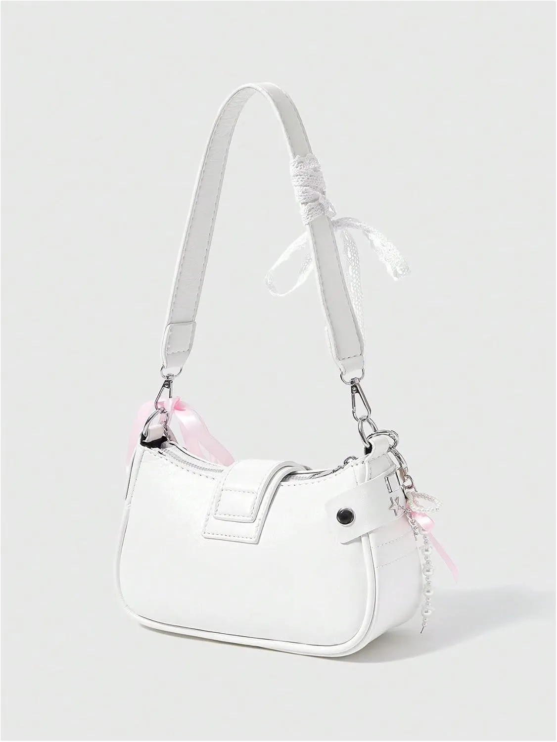Verdusa Women's Y2k Star Embroidery Shoulder Bag Mini Chain Hobo Handbag Purses