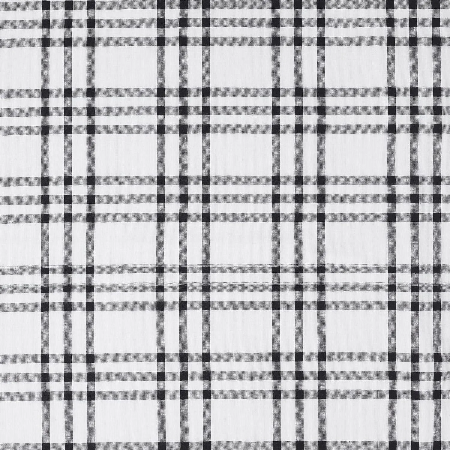VHC Brands Sawyer Mill Plaid Prairie Short Panel, Black, 63x36x18, Set of 2