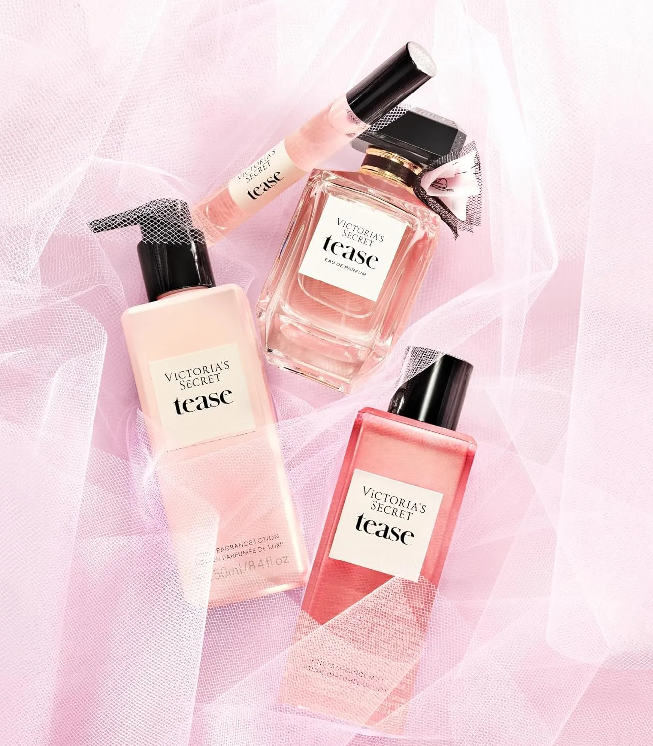 Victoria's Secret Tease Eau de Parfum Travel Spray, Notes of White Gardenia, Anjou Pear & Black Vanilla, Mini Perfumes for Women (0.23 oz)