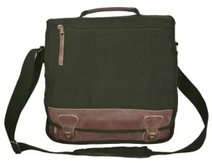 Vintage Euro-Style Canvas Messenger Bag - Olive Drab