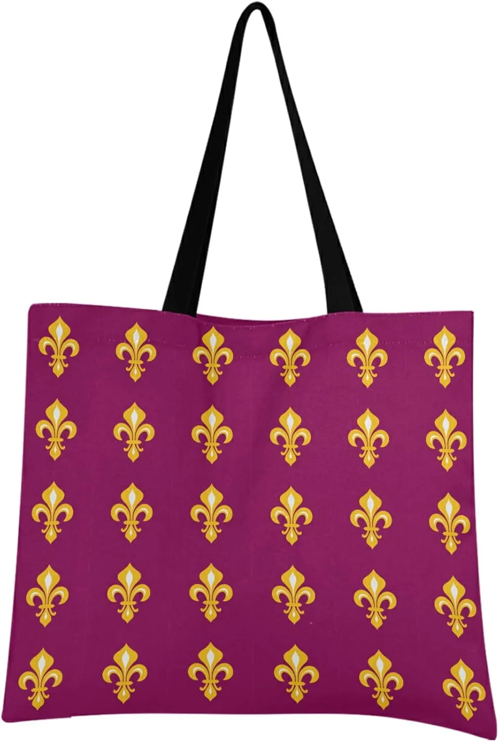 visesunny Carnival Women Extra Large Tote Bag Fleur-de-lys Shoulder Bags Ladies Beach Travel Reusable Grocery Shopping Portable Storage Handbag
