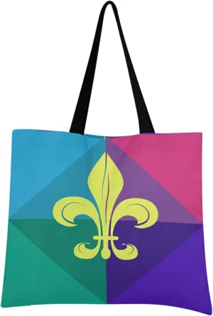 visesunny Carnival Women Extra Large Tote Bag Mardi Gras Celebration Shoulder Bags Ladies Beach Travel Reusable Grocery Shopping Portable Storage Handbag