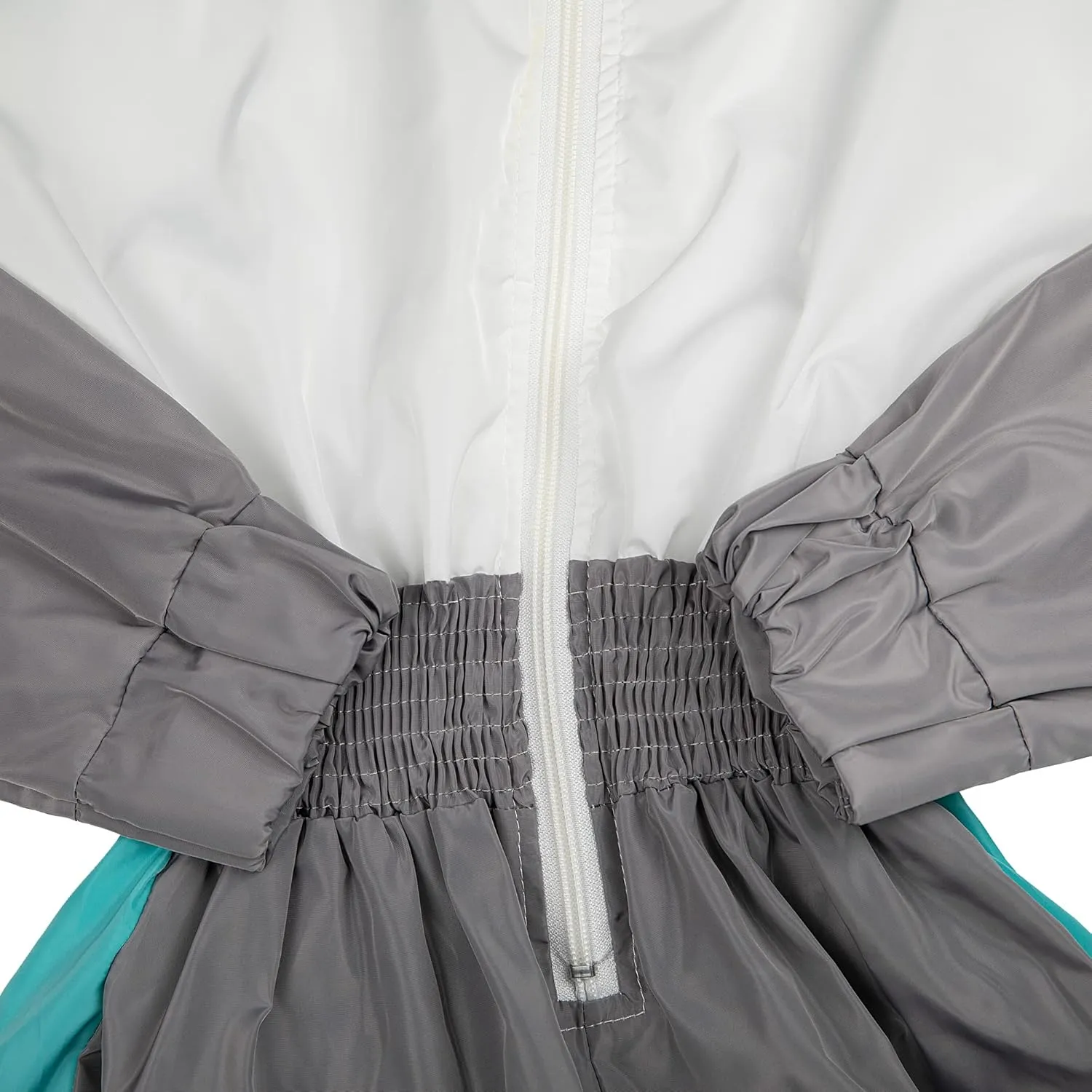 VOIKERDR Women Colorblock One Piece Outfits Set High Waist Pants Long Sleeve Zipper Front Windbreaker Jumpsuit