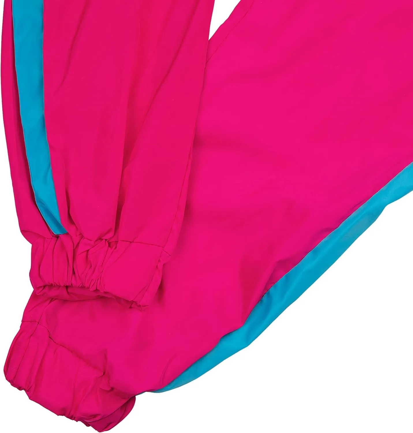 VOIKERDR Women Colorblock One Piece Outfits Set High Waist Pants Long Sleeve Zipper Front Windbreaker Jumpsuit