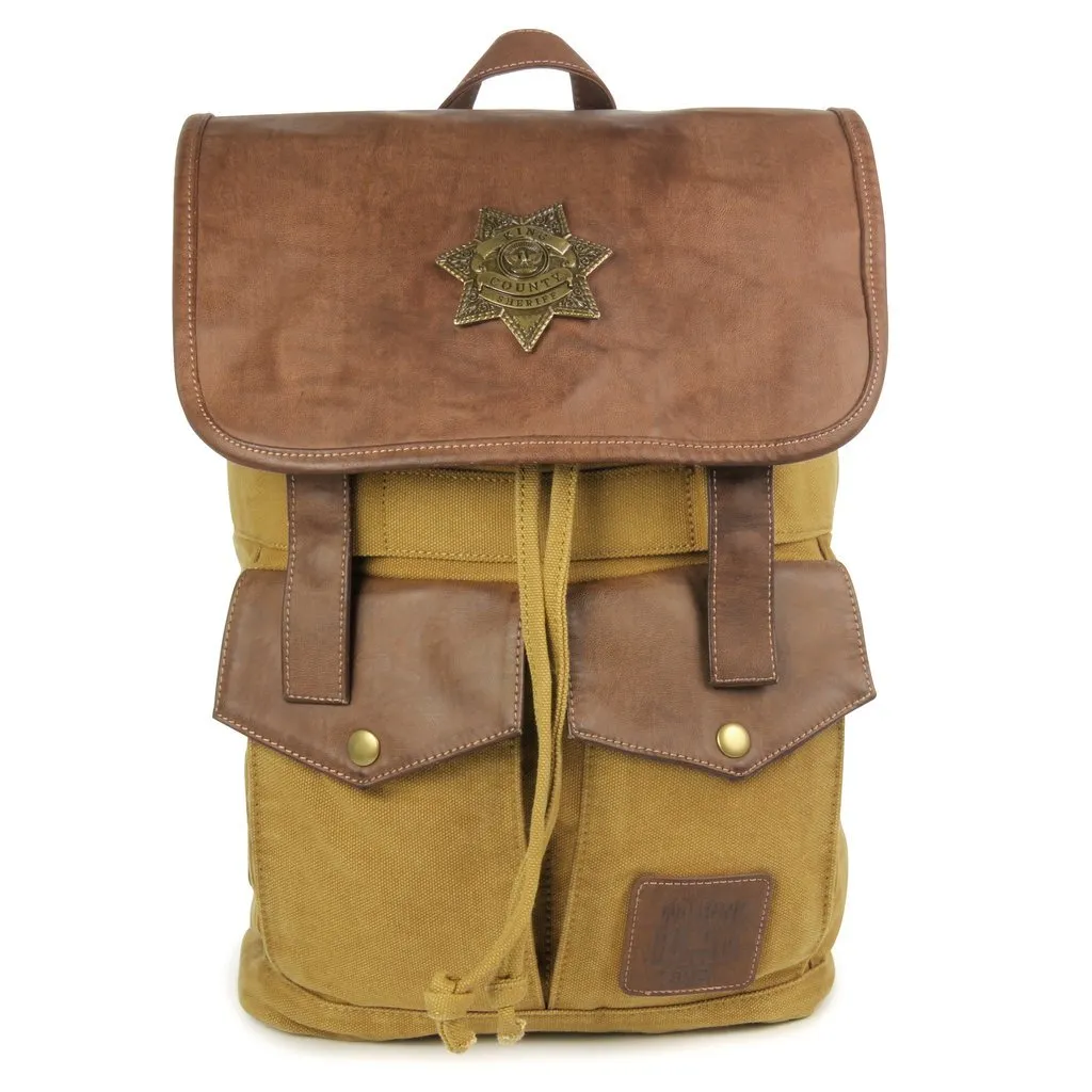 Walking Dead Rick's Sheriff Backpack Brown