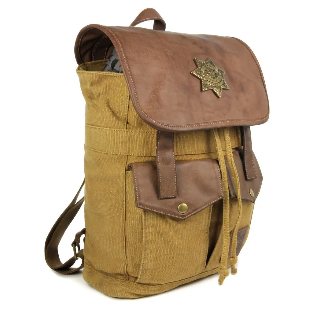 Walking Dead Rick's Sheriff Backpack Brown