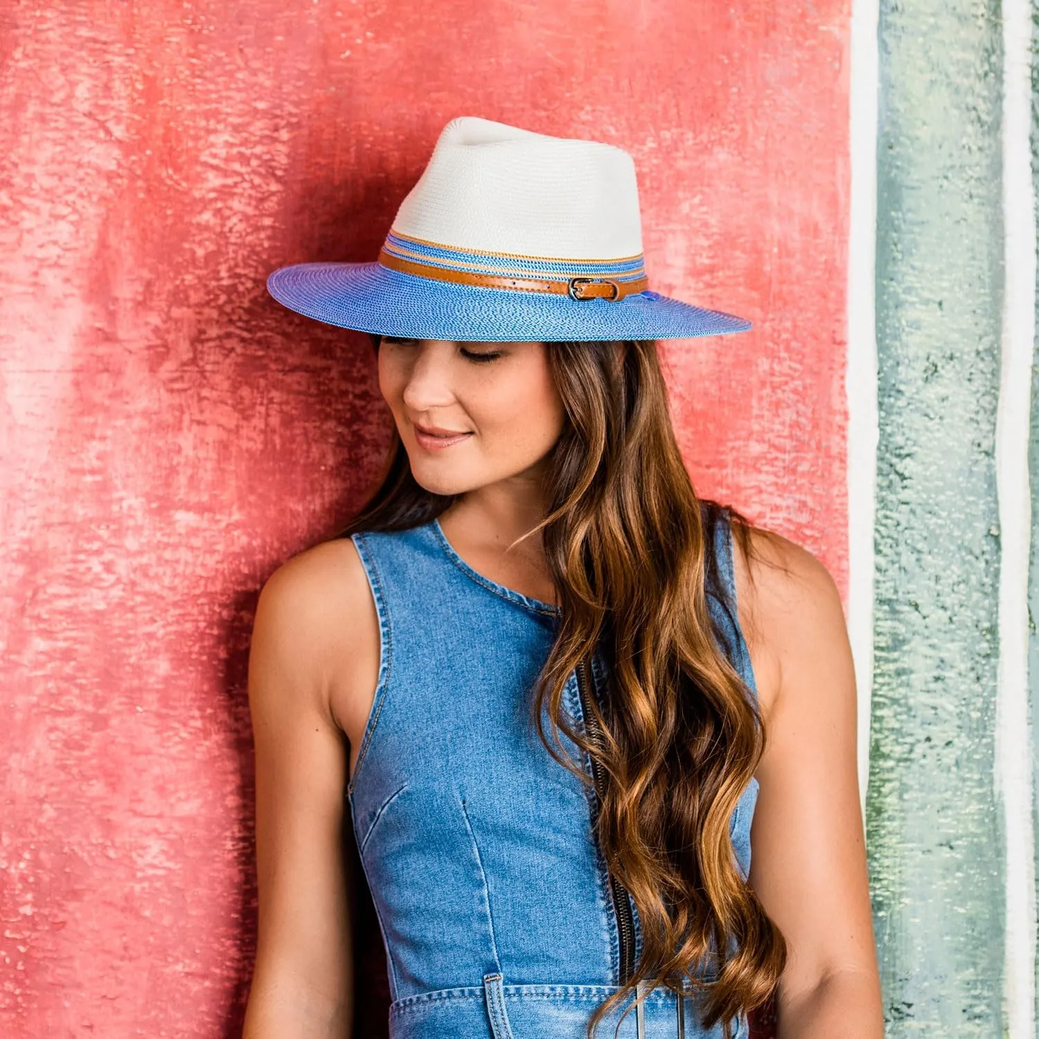 Wallaroo Hat Company Women’s Kristy Fedora – UPF 50 , UV Sun Protection, Sun Hat, Packable Design, Adjustable, Medium Size
