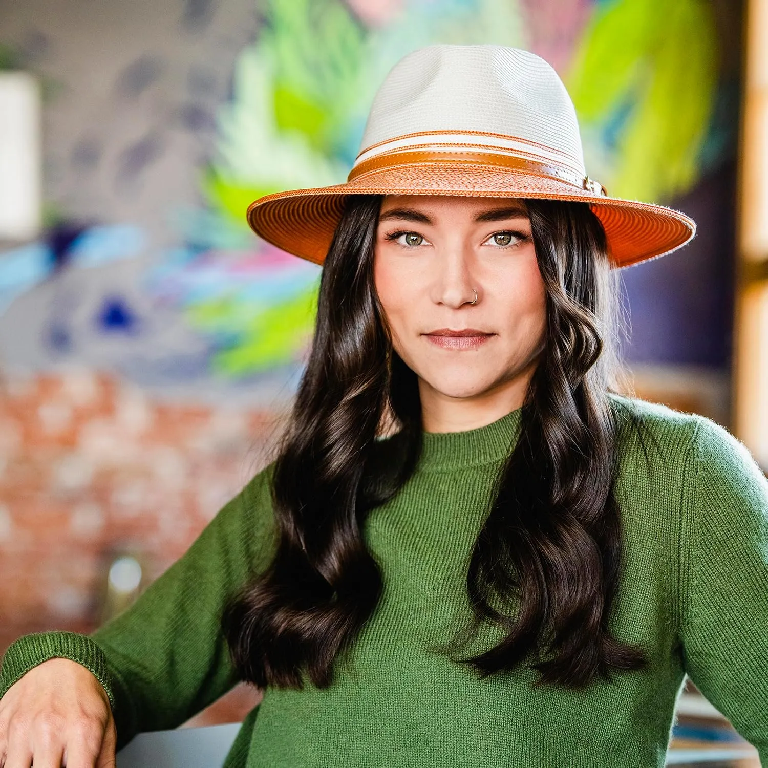 Wallaroo Hat Company Women’s Petite Kristy Fedora – UPF 50 , UV Sun Protection Hat, Packable Design, Adjustable, Small Size